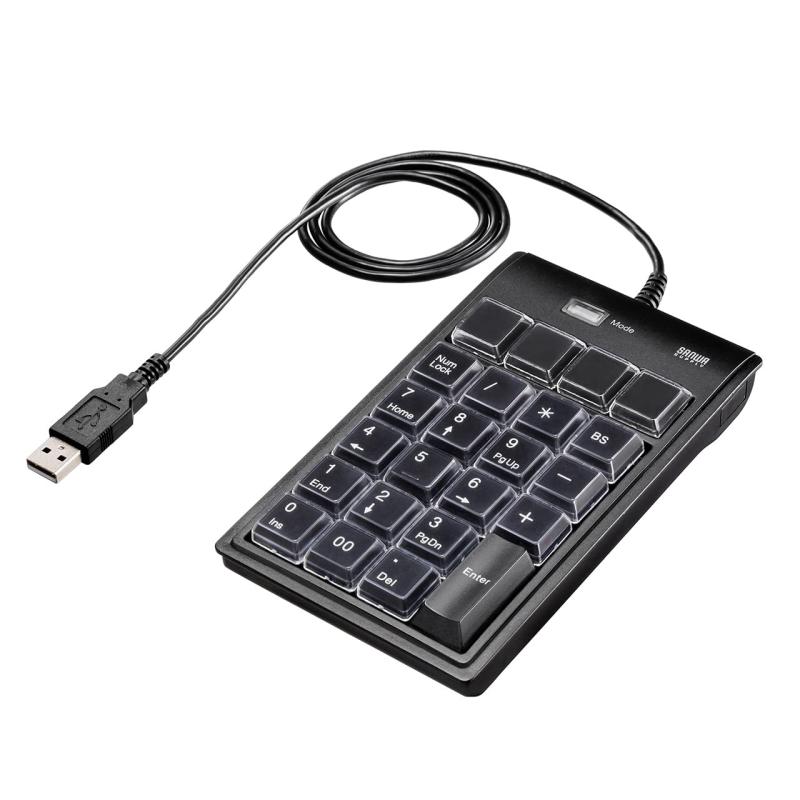 サンワダイレクト プログラマブルテンキー マクロキーボード 割り当て機能 オンボードメモリー Windows専用 400-NT008_009_010