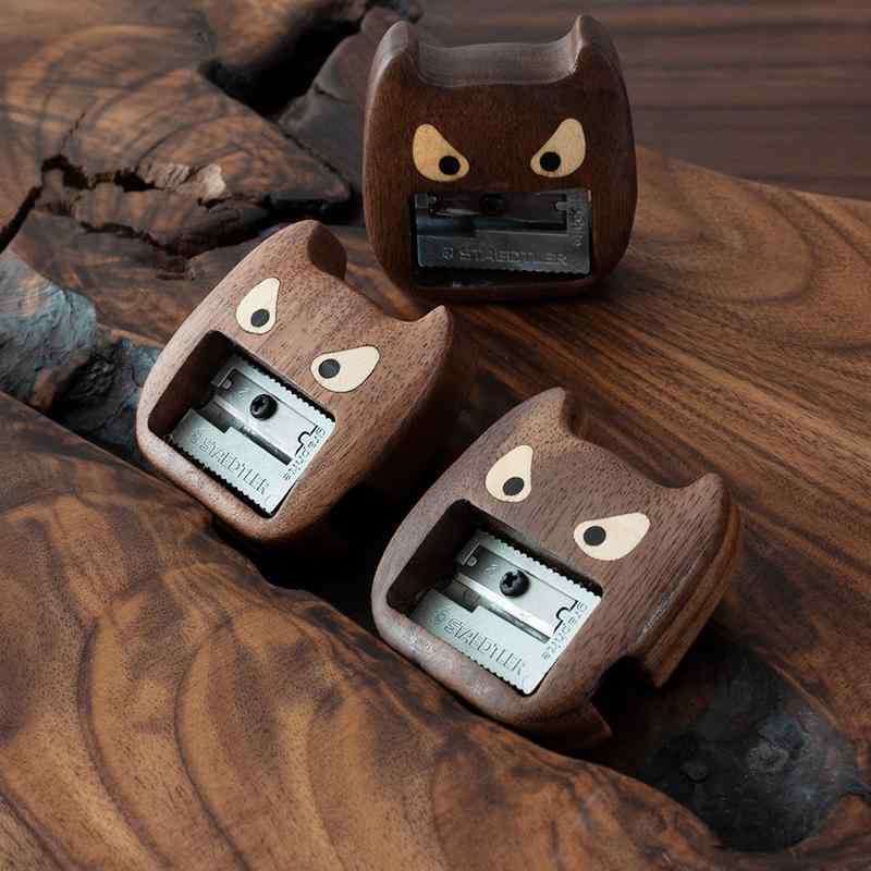 鉛筆削り おしゃれ ユニセックス スタイリッシュ 文具 エレガント ユニーク メンズ 日常使い 木製 かわ..