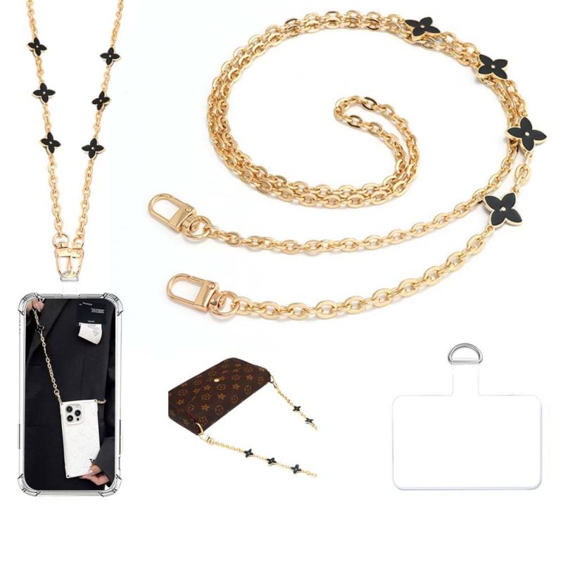 [ALUBES] スマホショルダー スマホストラップ 携帯ストラップ 首掛け 金属 レザー スマホ 名札 社員証 紛失/落下防止 人気 忘れ物防止 挟むだけ タグパッチ2枚入り