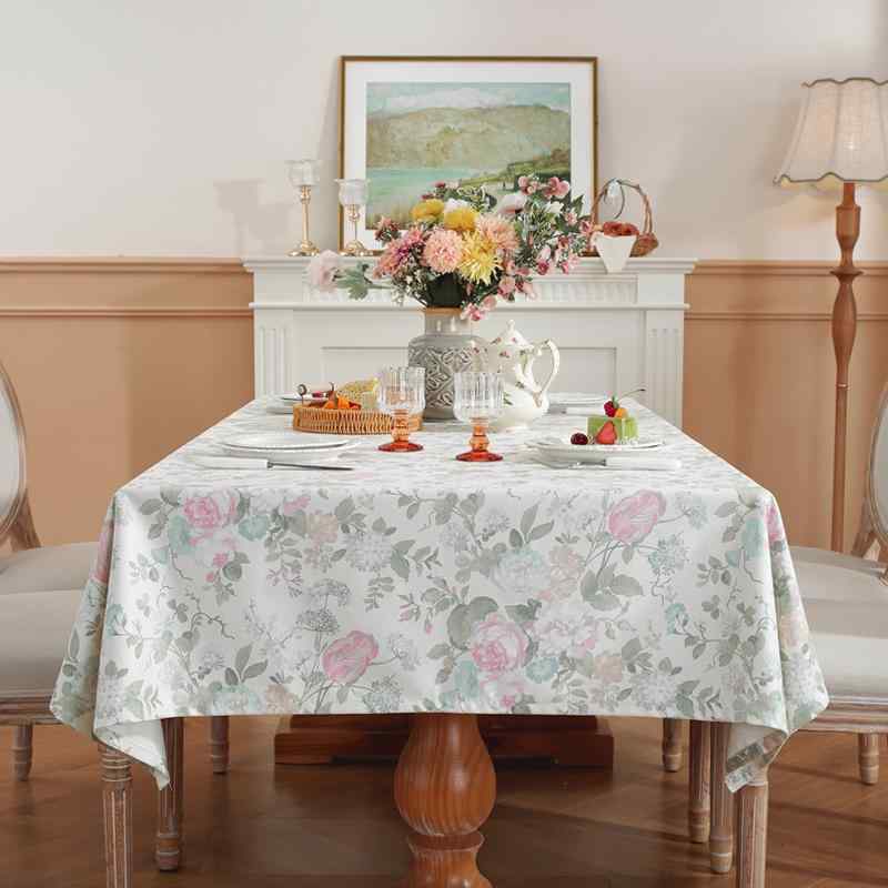 テーブルクロス 防水 インテリア 軽量 高級感 田園風 フローラル エレガント ホームデコ 生活スタイル お手入れ簡単 おしゃれ