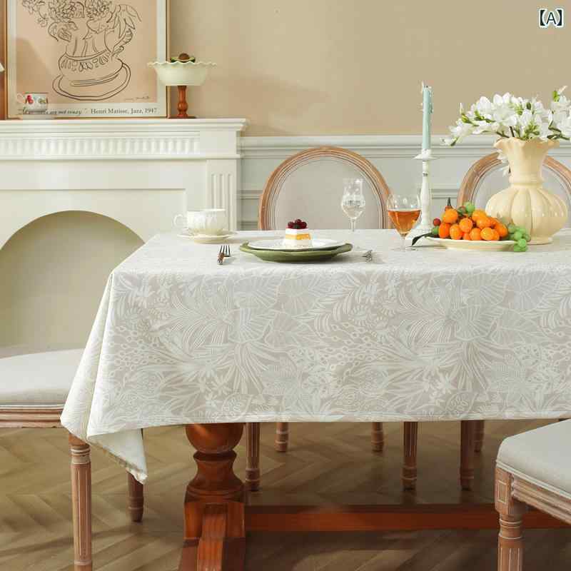 テーブルクロス インテリア 軽量 高級 防水 耐久性 ホームデコ 清涼感 リーフデザイン おしゃれ 装飾用 実用的 ラグジュアリー