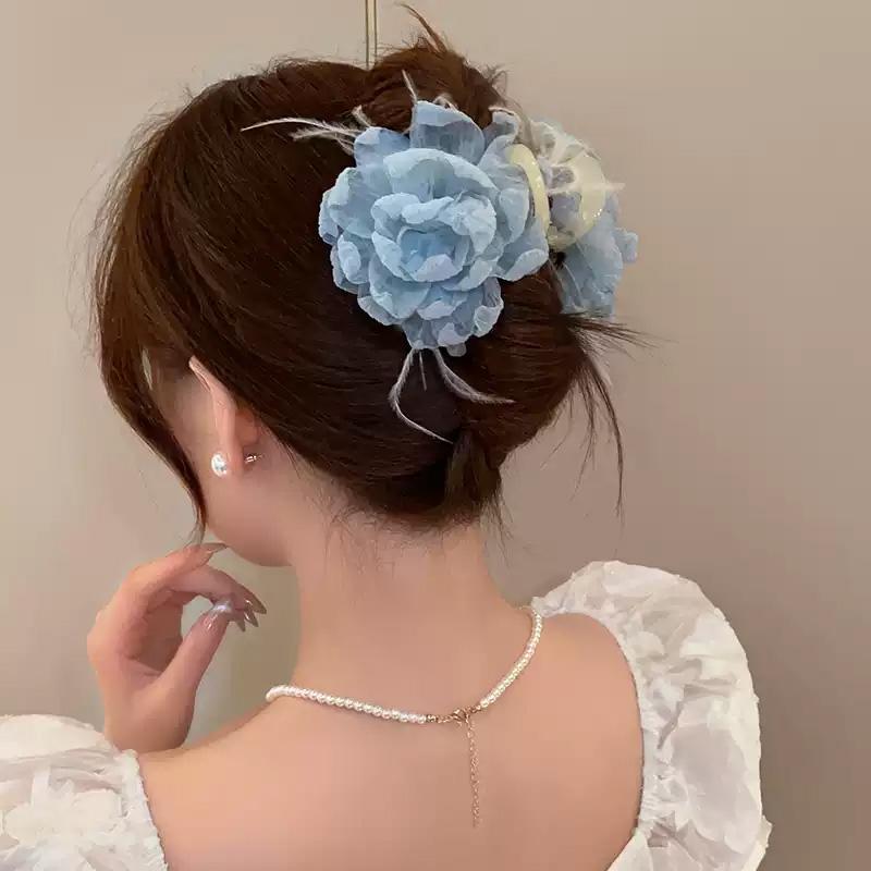 ヘアクリップ アクセサリー 髪留め フラワー 花 おしゃれ フェアリー かわいい フェミニン エレガント 軽量 クラシック 上品 デイリー パーティー イベント...
