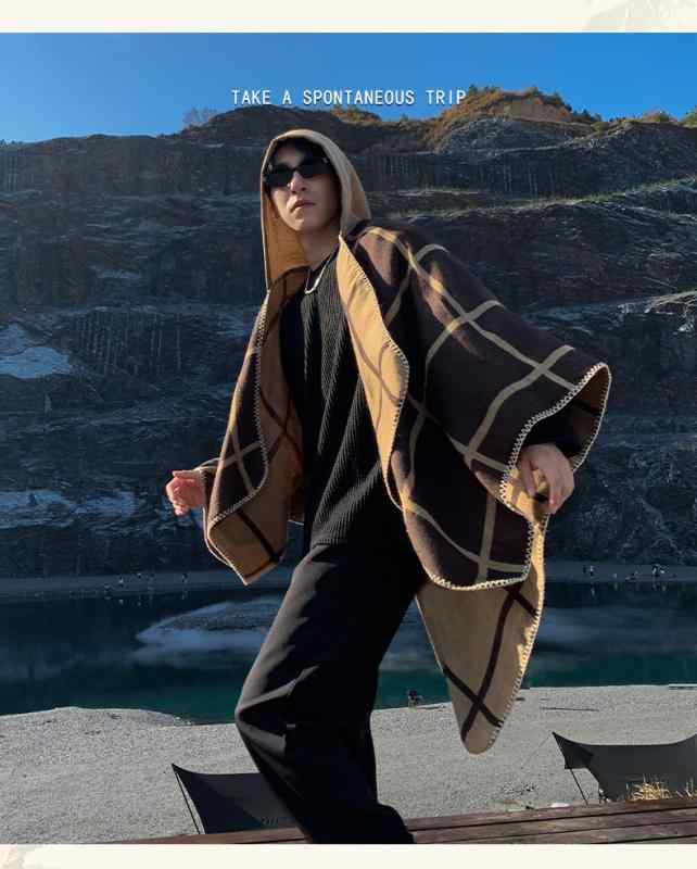 秋冬 旅行 マント メンズ ショール 多機能 トラベル バカンス バケーション 厚手 カジュアル レディース ユニセックス 暖かい エスニック ユニーク 日よけ対策