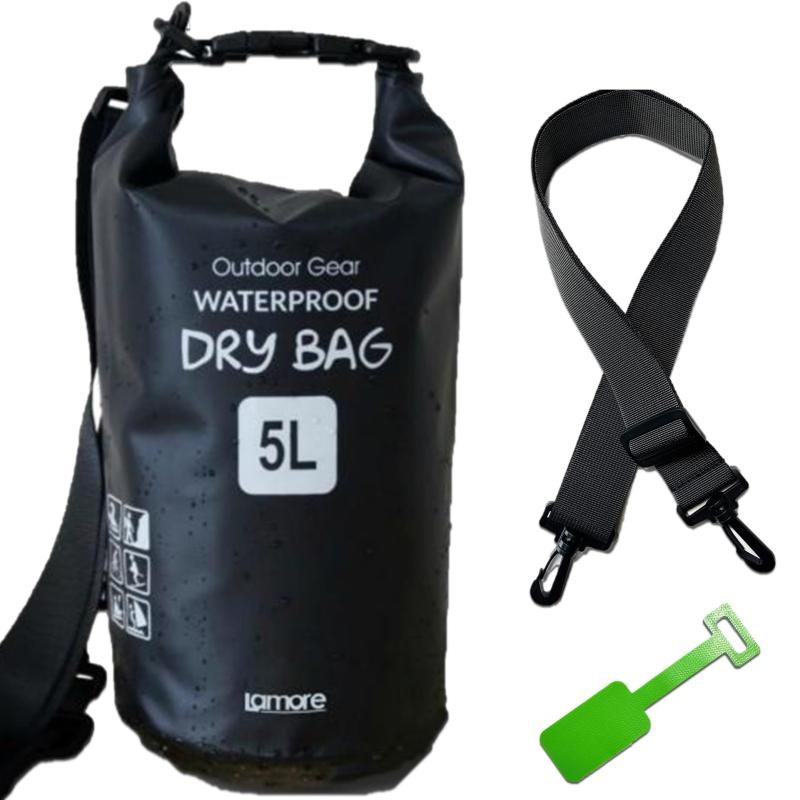 笑顔一番 防水バッグ ドライバッグ 耐久性2倍 防水 防塵 ネームタグ付 新素材 IPX6 ショルダーベルト付 ドラム型 5L 10L 15L 20L 25L ...