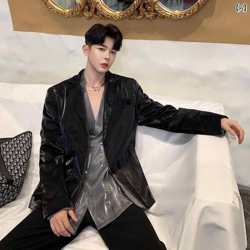 メンズ 長袖 ジャケット 秋 韓国 ファッション シンプル カジュアル シック スタイリッシュ エレガント 上品 アウター 上着 おしゃれ