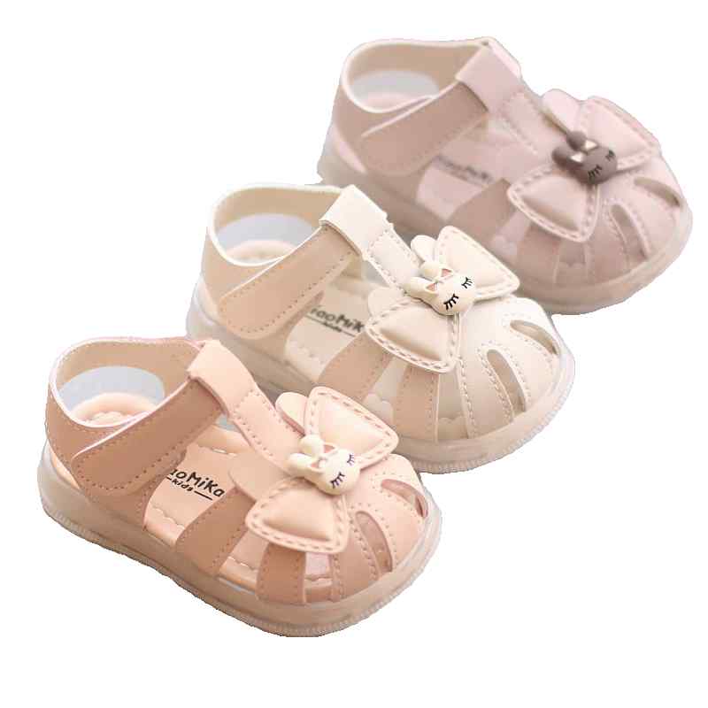 サンダル 夏 ベビー 幼児 靴 女の子 リトル プリンセス ソフト ソール シューズ 1歳 つま先 カバー 清..