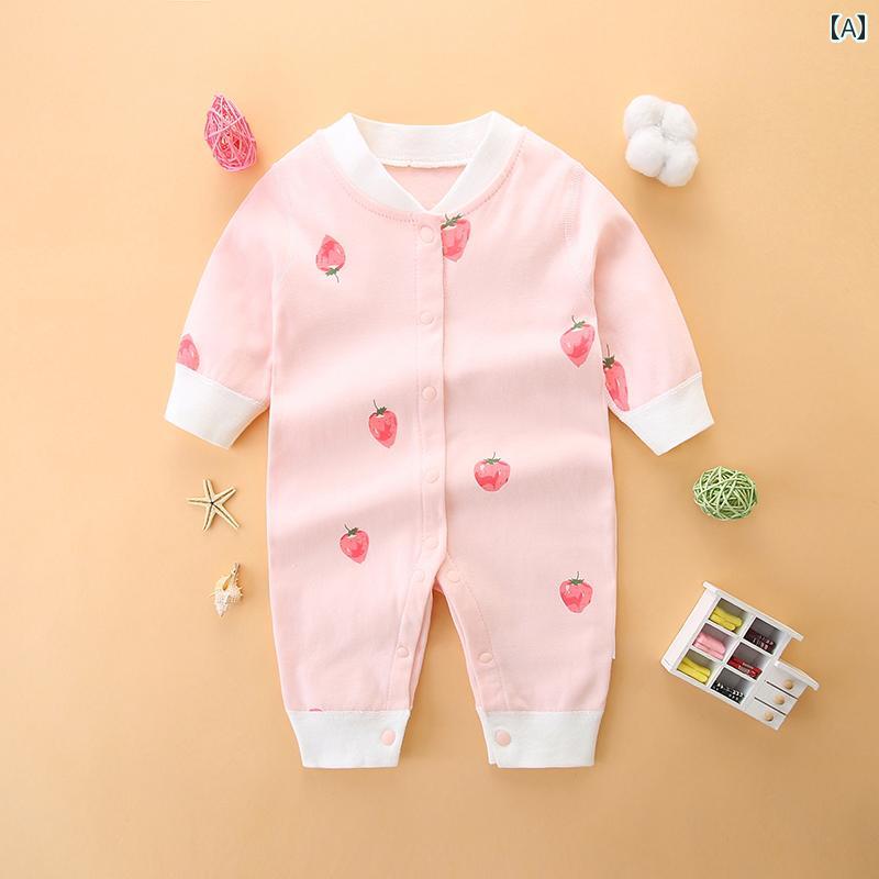 ロンパース カバーオール 秋冬 長袖 赤ちゃん コットン素材 暖かい かわいい キュート アニマル柄 お出かけ 部屋着 パジャマ 出産祝い ギフト ベビー服