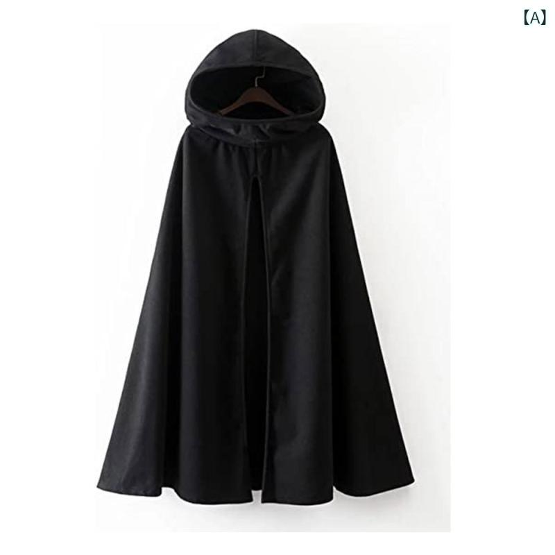 Nightwear - コスチューム 中世 レトロ マント ケープ ハロウィン 舞台 イベント 演劇 バイキング 海賊 戦士 勇者 仮装 欧米 ファンタジー ポリエステル スパンデックス 伸縮性 ブラック グリーン