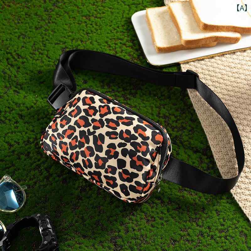 ボディバッグ ユニセックス 大容量 超軽量 防水 ヒョウ柄 アウトドア スポーツ ウォーキング 普段使い 旅行 斜め掛け ウエストポーチ スマホ収納 ナイロン