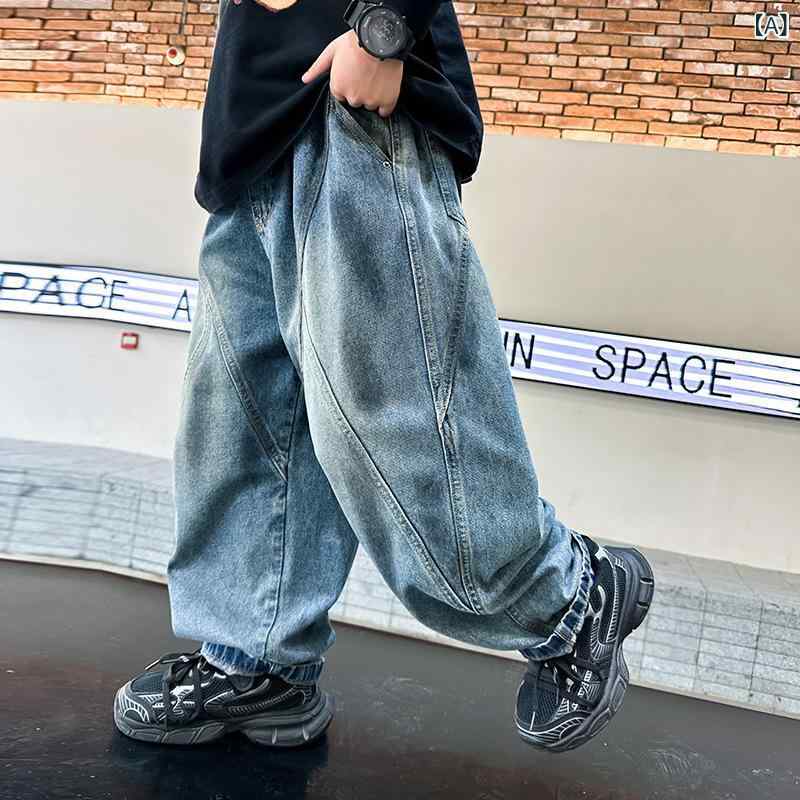 ・カテゴリ: ジーンズ・スタイル: 韓国風・主な素材: 綿68%・生地: デニム・丈: ロング・厚さ: 標準・対象性別: メンズ・柄: 無地・加工: 柔軟加工・デザイン要素: スポーツ、レトロ、トレンド・適応シーズン: 春、秋・ウエスト: ...