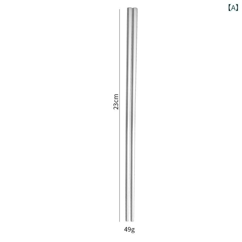 箸 304 ステンレス フラット 中実 韓国式 和風 日式 和食 焼肉用 大人用 ゴールド スプーン カトラリー..