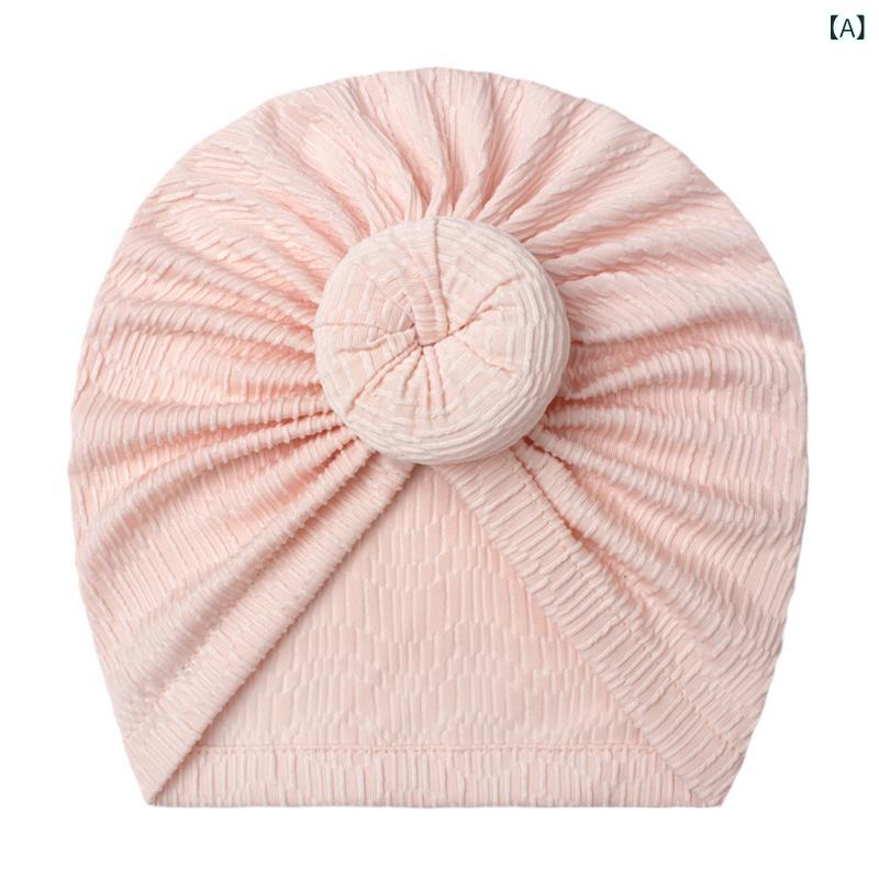 ベビー帽子 赤ちゃん キッズ 子供用 無地 ドーナツ型 かわいい 薄手 快適 キャップ オールシーズン ポリエステル 普段使い お出かけ おしゃれ 欧米風 多色展開