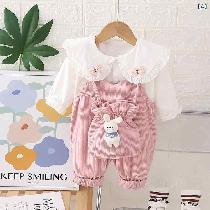 ベビー服 女の子 幼児 サロペット オーバーオール 長袖トップス 綿 コットン 韓国...