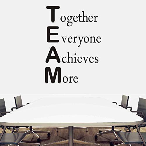 ウォールステッカー PVC製 防水 防汚 Together Everyone Achieves More 英語 励まし格言 切り抜き文字 おしゃれ リビング 寝室 書斎 オフィス 店舗 壁紙シール DIY モダンインテリア