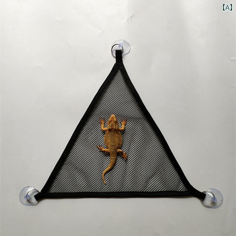 爬虫類 ハンモック トカゲ ヘビ ハムスター モルモット用 春夏 接触冷感 メッシュ 吊り下げベッド 通気性 快適 ケージ内 休憩 遊び場