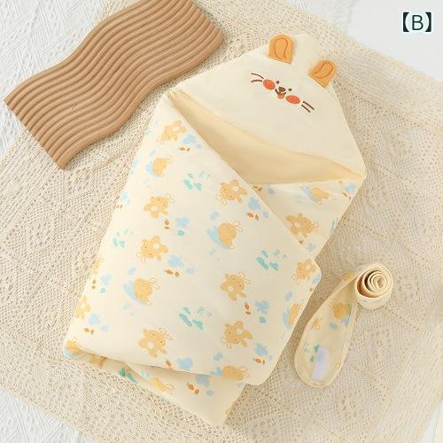 おくるみ 新生児 ベビー 赤ちゃん 厚手 純綿 コットン 春秋 抱っこ布団 寝袋 ブラ...