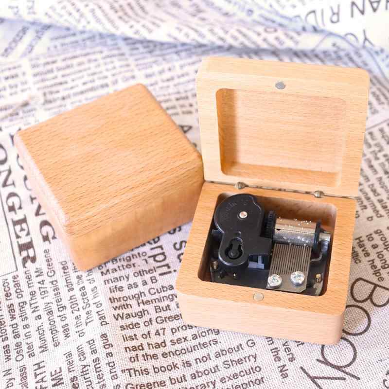 Cooking, Crafts Toys - オルゴール レトロ アンティーク調 無垢材 ブラックウォールナット ぜんまい式 手巻き 収納ボックス 小物入れ ギフト プレゼント インテリア 工芸品