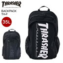 THRASHER バックパック TH-F 35L スラッシャー リュックサック ブラック 大容量 PCポケット 多機能 メンズ レディース ユニセックス(4)