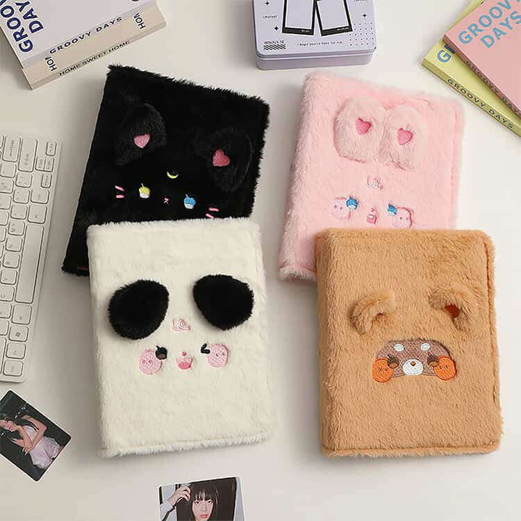 A5サイズ 動物 もふもふ シールバインダー ふわふわ シール帳 カードアルバム 森シリーズ 子供用 シール手帳 詰め替え可能 プレゼント 推し活グッズ クリスマス 誕生日 システム手帳 la-ki-shop-10005562 ラキショップ サンプル画像2