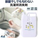 ≪お買い物マラソン×P2倍≫きえーる 洗濯用 消臭液 4L 詰替用 ( 洗たく 消臭 抗菌 室内干し 日本製 無香 天然成分100％ 生乾き 部屋干し 対策 ランドリー 洗たく におい くさい 臭い 消臭剤 無香料 無添加 バスタオル 汗 赤ちゃん やさしい 天然 オーガニック)