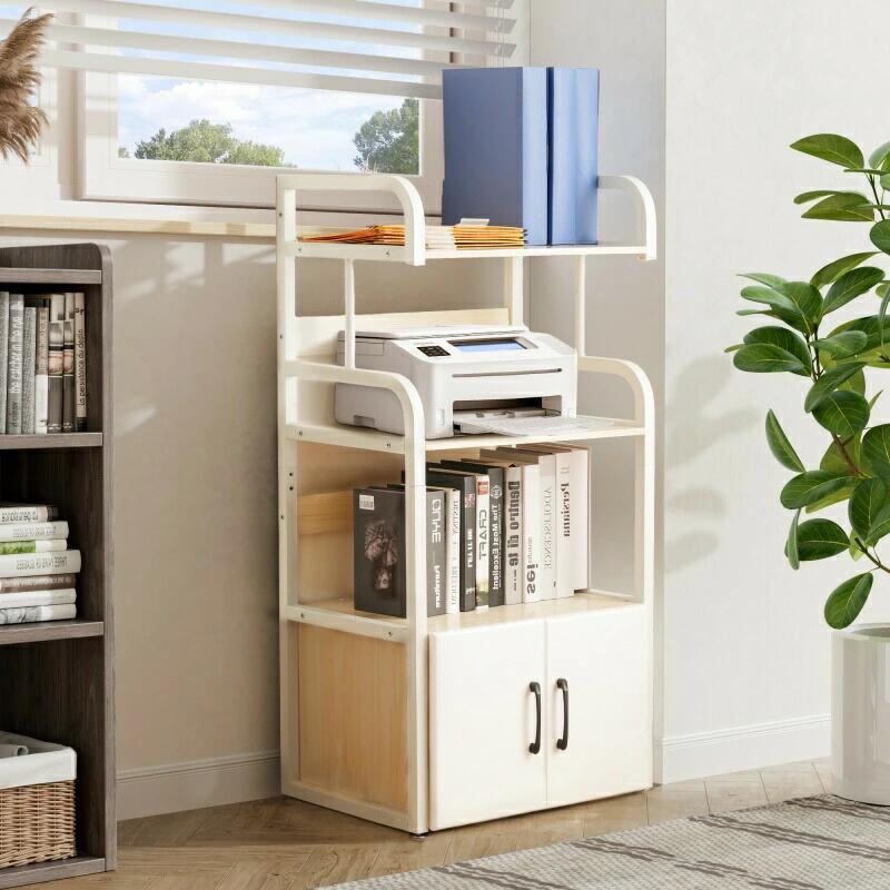 プリンター台 プリンターラック プリンター収納 大容量 デスク収納 木製 本ラック 収納ラック コンパク..