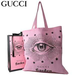 ●GUCCI Garden 限定品・専用紙袋付き● グッチ ガーデン トートバッグ 522708 コットン キャンバス アイモチーフ エコバッグ(マチ無し) ピンク系【レディース】【ギフト】