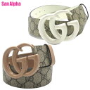 グッチ ベルト アパレル GUCCI GGマーモント ダブルG GGスプリーム キャンバス レザー ワイド幅 ピン式 400593 HUH4V ブティックライン...