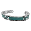 【10%OFF 7/21 AM9:59迄】【訳あり】グッチ バングル アクセサリー GUCCI インターロッキングG アンティーク加工 シルバー925 SV925 Ag925 645570 J8410 8136 (ターコイズ) ブティックライン レディース メンズ 送料無料