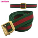 【10%OFF 5/7 AM9:59迄】グッチ ベルト アパレル GUCCI キャンバス ウェビングライン ストライプ ベルト 穴なし 700339 (レッド系...