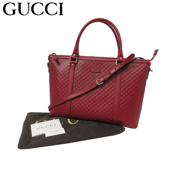 グッチ アウトレット GUCCI トートバッグ 449655 レザー マイクロGG柄 2WAYバッグ 斜め掛け レッド系【RCP】【0815楽天カード分割】【レディース】