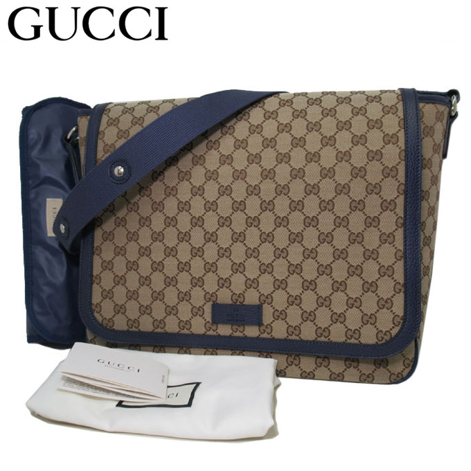 グッチ ショルダーバッグ（レディース） 【1000円OFF 5/16 01:59迄】グッチ GUCCI ショルダーバッグ レディース 510340(ベージュ系×ブルー系) マザーズバッグ GGキャンバス 斜めがけ アウトレット 送料無料