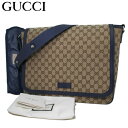 グッチ ショルダーバッグ（レディース） グッチ GUCCI ショルダーバッグ レディース 510340(ベージュ系×ブルー系) マザーズバッグ GGキャンバス 斜めがけ アウトレット 送料無料