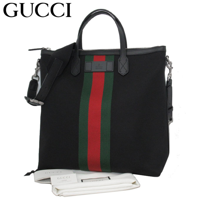 グッチ GUCCI トートバッグ メンズ レディース 619751 キャンバス ウェビングライン 2WAY トート A4ファイル収納可 アウトレット 送料無料【ギフト】