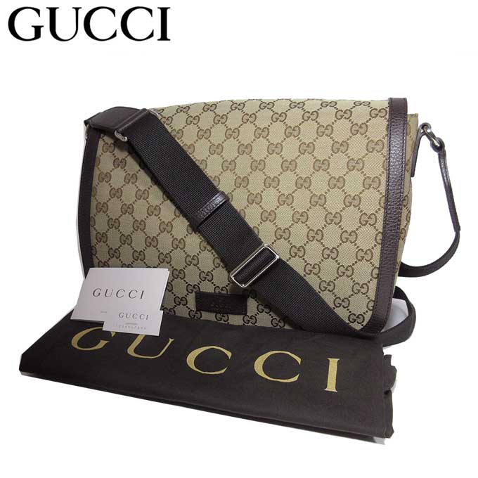 【ポイント5倍+最大2021円クーポン 1/10 0時〜】グッチ アウトレット GUCCI ショルダーバッグ 449171 キャンバス×レザー 斜め掛け GG柄 ベージュ系×ダークブラウン系【レディース】