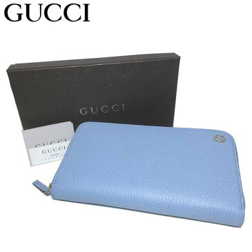 グッチ アウトレット GUCCI 財布 449347 レザー ラウンドジップ 長財布 ライトブルー系【RCP】【楽天カード分割】【レディース】