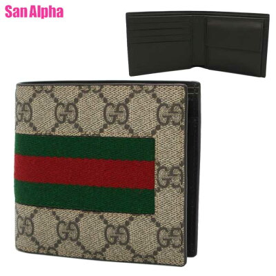 グッチ 財布 二つ折り財布 GUCCI GGスプリーム ウェビングライン 小銭入れあり 779854 (ベージュ系×マルチカラー) アウトレット メンズ 送料無料