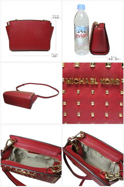 マイケルコース ブティック Michael Kors ショルダーバッグ 35H8GSMC2L レザー×スタッズ ミニ クロスボディー / ミニ ポッシェット SELMA STUD / MINI CROSSBODY / SCARLET(レッド系)【レディース】【ギフト】