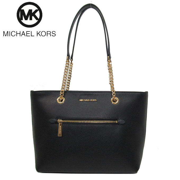 マイケルコース トートバッグ 【1000円OFF 5/16 01:59迄】マイケルコース バッグ トートバッグ MICHAEL KORS ジェット セット アイテム ミディアム ジップ チェーン トート 肩掛け 35F2GTTT2L BLACK(ブラック) MICHAEL KORS アウトレット 送料無料