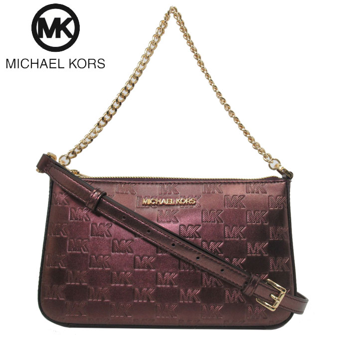 マイケルコース　ポシェット マイケルコース ショルダーバッグ Michael Kors ジェット セット トラベル ミディアム ポシェット 斜めがけ 35F2GTVU6M BORDEAUX(メタリックワイン系) レディース 送料無料