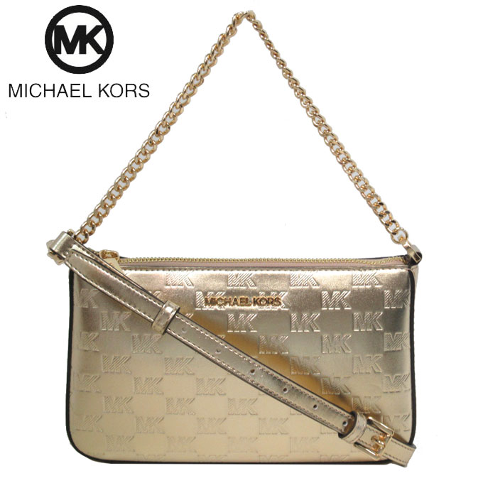 マイケルコース　ポシェット マイケルコース ショルダーバッグ Michael Kors ジェット セット トラベル ミディアム ポシェット 斜めがけ 35F2GTVU6M PALE GOLD (ゴールド系) レディース 送料無料