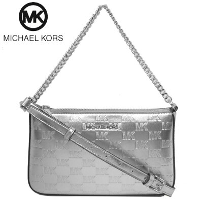 マイケルコース ショルダーバッグ Michael Kors ジェット セット トラベル ミディアム ポシェット 斜めがけ 35F2STVU6M SILVER (シルバー) レディース 送料無料