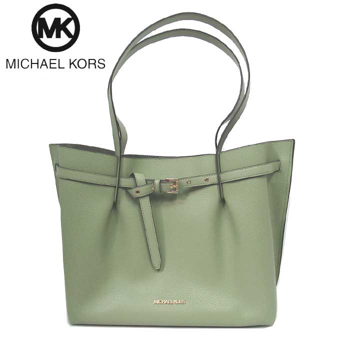 マイケルコース A4対応バッグ レディース マイケルコース トートバッグ MICHAEL KORS エミリア レザー ラージ EW トート A4対応 35H0GU5T9T LIGHT SAGE (ライトグリーン系) レディース アウトレット 送料無料