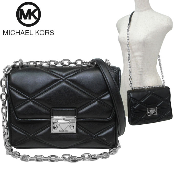 【1000円OFF 5/16 01:59迄】マイケルコース バッグ ショルダーバッグ MICHAEL KORS セレナ キルティング ミディアム フラップ チェーン ショルダー 斜め掛け 35S2SNRL2U BLACK(ブラック)アウトレット レディース 送料無料