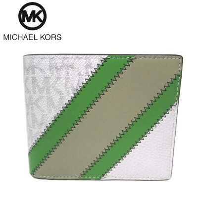 【1000円OFF 6/11 01:59迄】マイケルコース 財布 二つ折り財布(小銭入れあり) MICHAEL KORS クーパー MKシグネチャー PVC 36R3LCOF3U PALM(パーム) アウトレット メンズ 送料無料