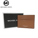 ●BOX付●マイケルコース ブティック Michael Kors カードケース 39F6LYTD2L レザー カードケース BRYANT / TALL CARD CASE / LUGGAGE(ブラウン系) メンズ