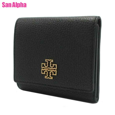 トリーバーチ 財布 三つ折り財布 TORY BURCH ブリテン レザー コンパクト ウォレット ミニ財布 159431 1024 001 (ブラック) アウトレット レディース 送料無料