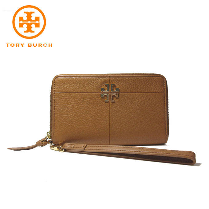 トリーバーチ 財布（レディース） 【10%OFF 5/21 09:59迄】トリーバーチ 財布 スマホケース TORY BURCH スマートフォンケース フォンウォレット 44734 1017 209 (ブラウン系) アウトレット レディース 送料無料