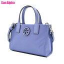 【10%OFF 8/22 AM9:59迄】トリーバーチ バッグ ショルダーバッグ TORY BURCH ナイロン ロゴ エラ ミニ トート ミニバッグ 2WAY 斜め掛け 164351 1124 500 (ペイルアイリス) レディース 送料無料