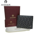 【10 OFF 4/21 09:59迄】アイグナー ブティック AIGNER 財布 156808-007 PVC ロゴ シグネチャー 海外紙幣サイズ スリム 二つ折り財布(小銭入れなし) Icon Cov / Black レディース