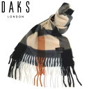 【10 OFF 4/21 09:59迄】ダックス DAKS アパレル メンズ レディース 00974 カシミヤ チェック柄 マフラー 薄手 ARRAN 送料無料